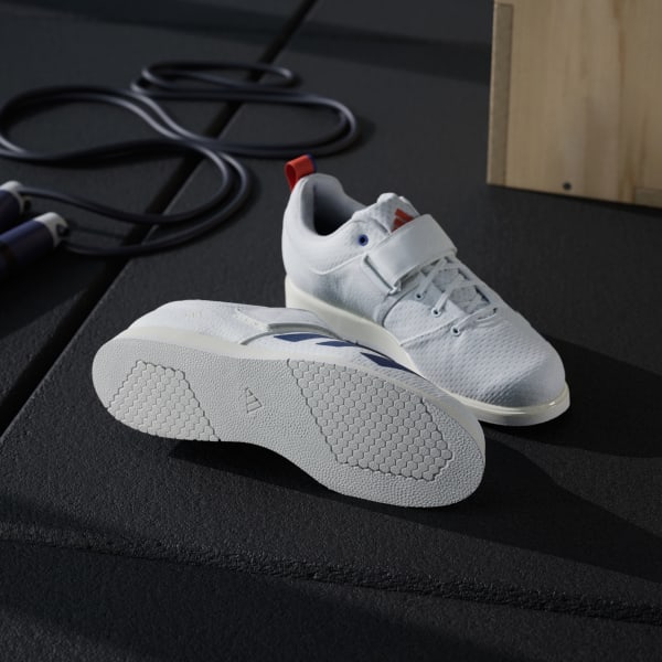 adidas Powerlift 5 Weightlifting Shoes - White | Free