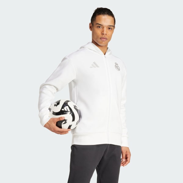 White Real Madrid Anthem Jacket
