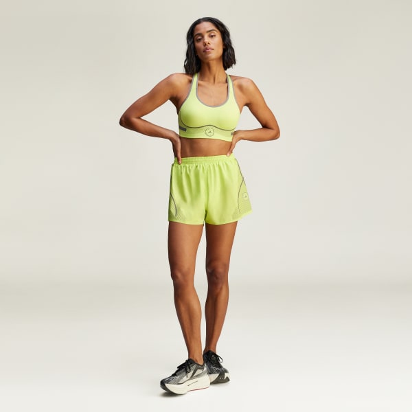 สีเขียว กางเกงวิ่งขาสั้น adidas by Stella McCartney TruePace
