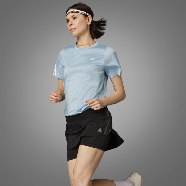 adidas Run Icons 3 Stripes Running Skort Black adidas Thailand