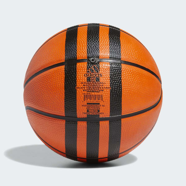 Orange 3-Stripes Rubber Mini Basketball