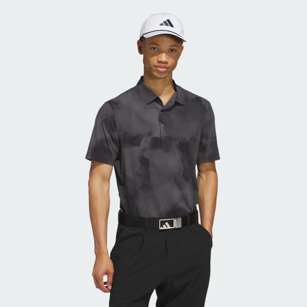 Black Ultimate365 Printed Cool Feeling Tour Polo Shirt