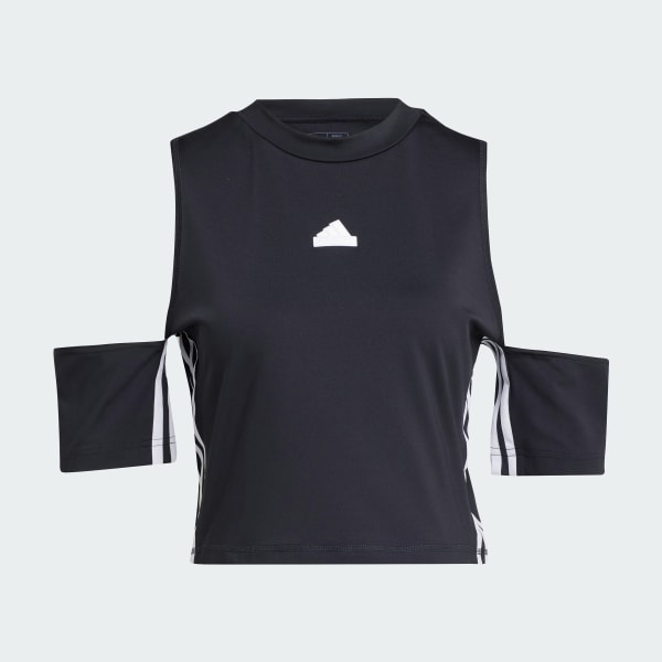 Schwarz Express All-Gender Crop-Shirt