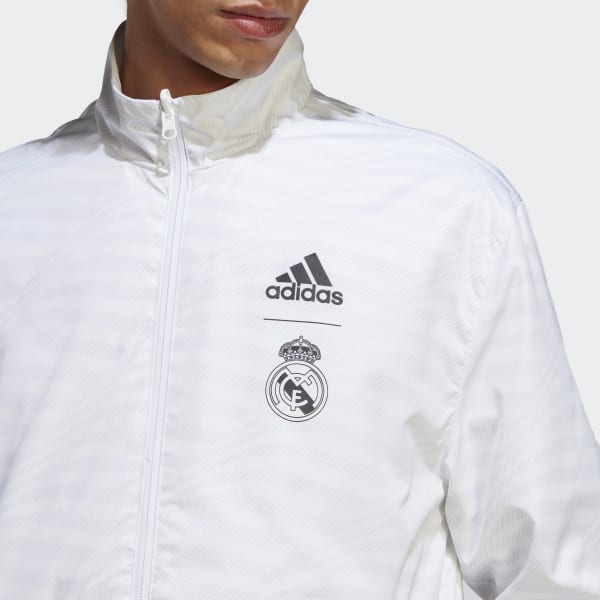 Hvid Real Madrid Anthem jakke