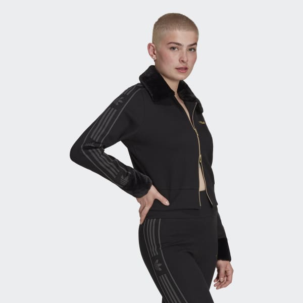 Zwart adidas Ski Chic Rib Trainingsjack