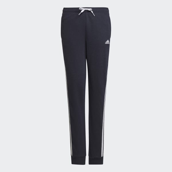 Black adidas pants with blue stripes clearance