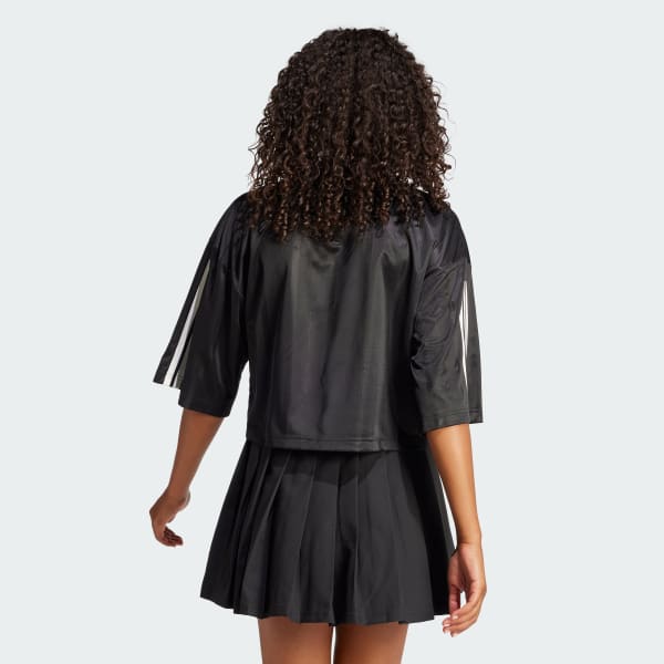 Zwart Tiro Cut 3-Stripes Oversized Jersey