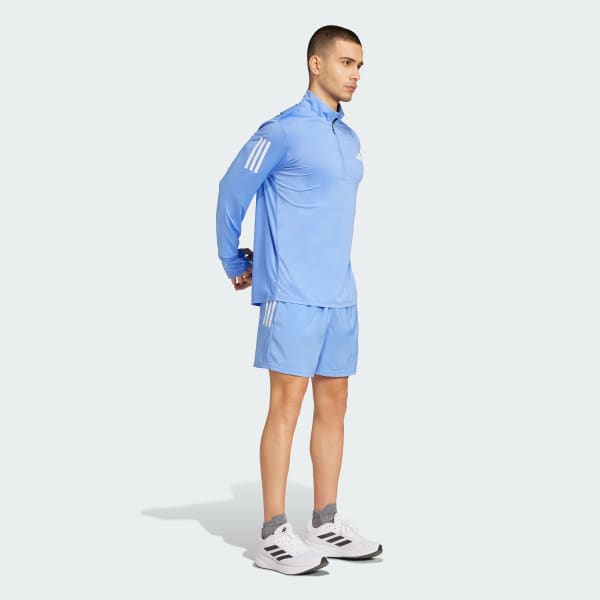 modrá Top Own The Run Half-Zip