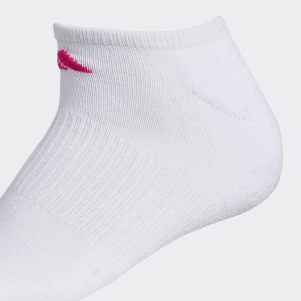 White Athletic Cushioned No-Show Socks 6 Pairs SE030A