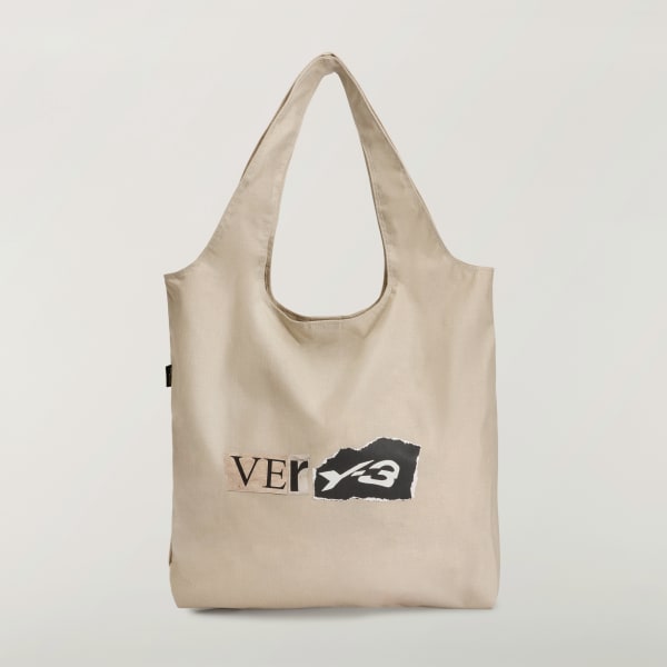 สีเบจ กระเป๋าหิ้วกราฟิก Y-3