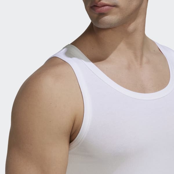 White Active Core Cotton Tank Top HPP38