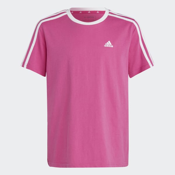 ruzová Tričko Essentials 3-Stripes Cotton Loose Fit Boyfriend