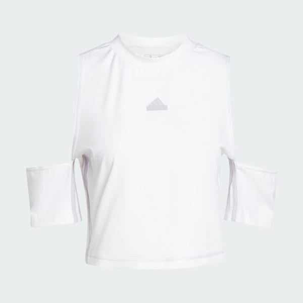 White Express All-Gender Cropped T-Shirt