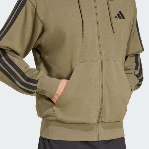 Adidas khaki zip hoodie online