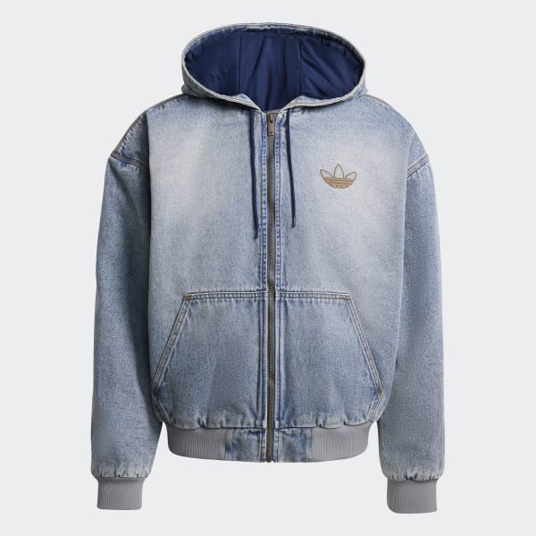 adidas DENIM PADDED JACKET - Blue | Free Shipping with adiClub