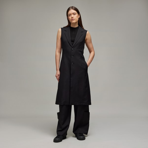 adidas Y-3 Sport Uniform Tailored Patch Vest - Black | Free