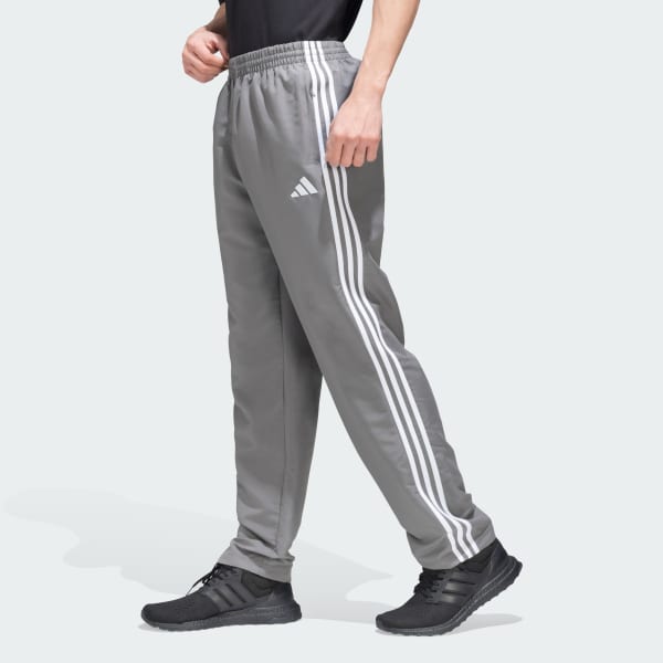Grey Woven adidas 3 Stripes Straight Pants