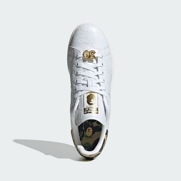 White BAPE x adidas Stan Smith Shoes