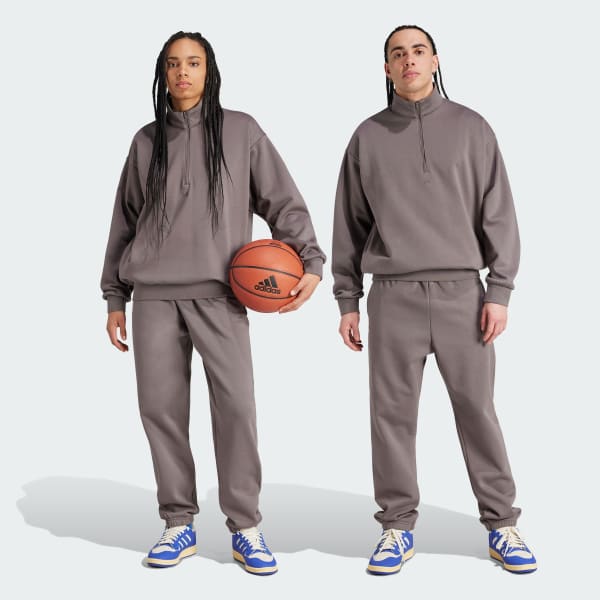 Marrom Calça Jogger Fleece adidas Basketball