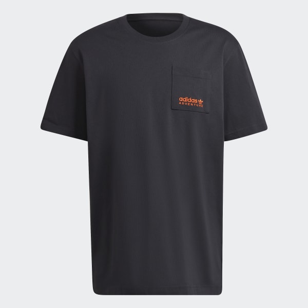 Grau adidas Adventure C-Butterfly Pocket T-Shirt CO861