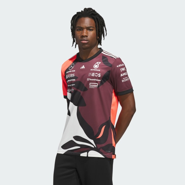 Weinrot Mercedes - AMG Petronas Formula One Team Driver Trikot Replica Summer Pack