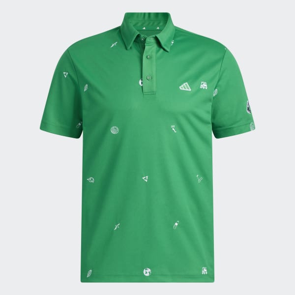 Green Play Green Monogram Golf Polo Shirt