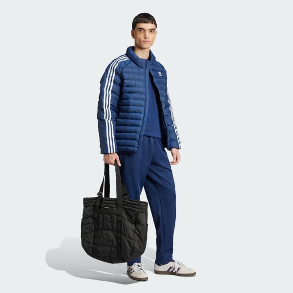 Blau Padded Collar Jacke