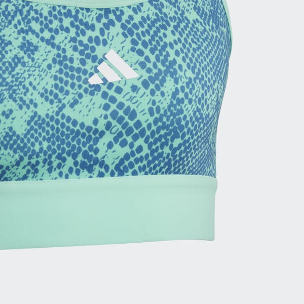 zelená Športová podprsenka AEROREADY PowerReact Animal Print Padded