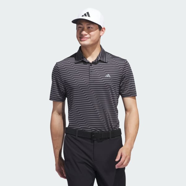 Negro Polo Ultimate365 Mesh Print