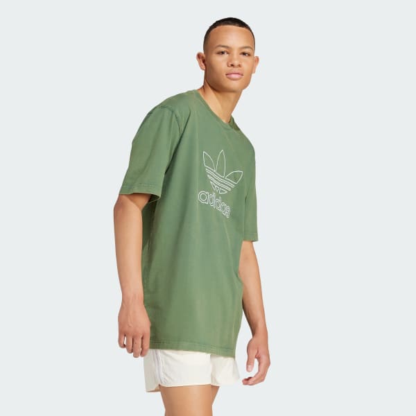Verde T-shirt adicolor Outline Trefoil