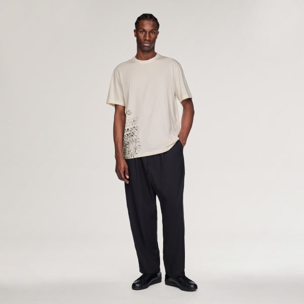 Hvit Y-3 GFX SHORT SLEEVE T-SKJORTE