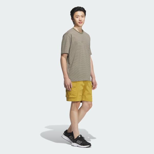 グリーン シティエスケープ ルーズフィット マイクロボーダー ヘビーウェイト 半袖Tシャツ