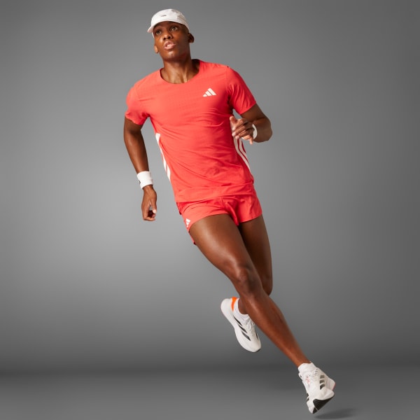 Red Adizero Essentials Running Shorts