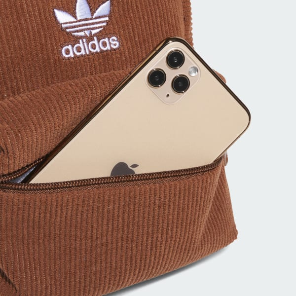 adidas Trefoil 2.0 Curduroy Mini Backpack - Brown | Free