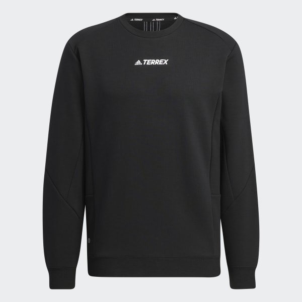 Negro Polera Terrex Logo Cuello Redondo (Unisex) FQZ10