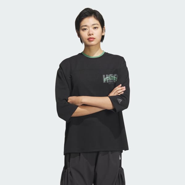 アディダス カレッジ ルーズフィット ピケ 3/4袖（七分袖）Tシャツ