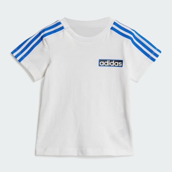 White Adibreak Shorts Tee Set Kids