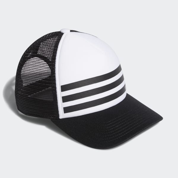 adidas stripe trucker hat