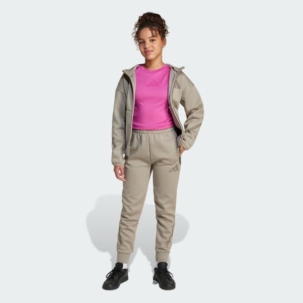 Pink adidas Z.N.E. Fitted Crop Tee Kids