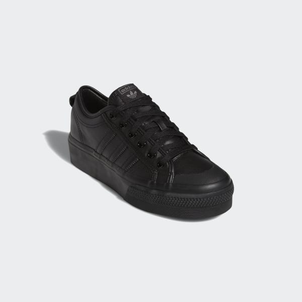 all black platform sneakers