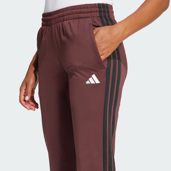 Women s Adidas Tricot 3 Stripes Track Pants Size Large Aurora Ruby White
