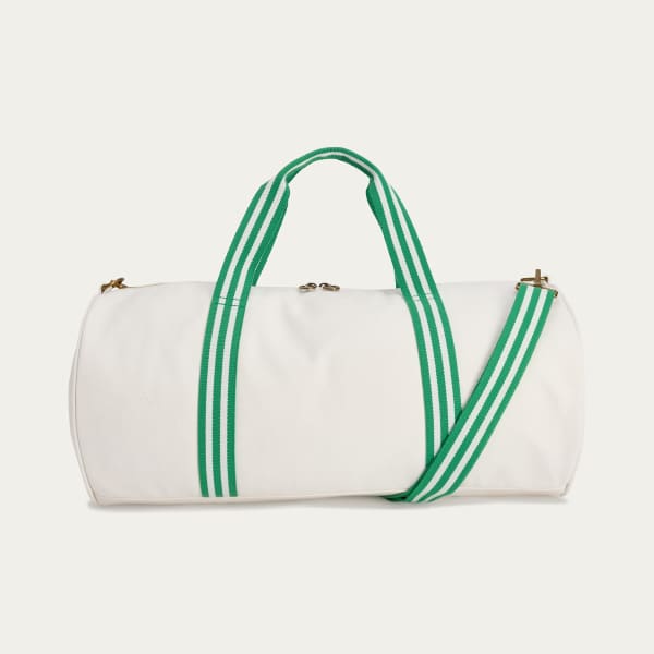 大人気 adidas Sporty & Rich キャンバスバッグ ストライプ◎ adidas Sporty & Rich Canvas Bag - White | Free Shipping with