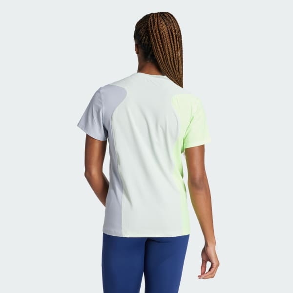 Verde Camiseta Own the Run Colorblock