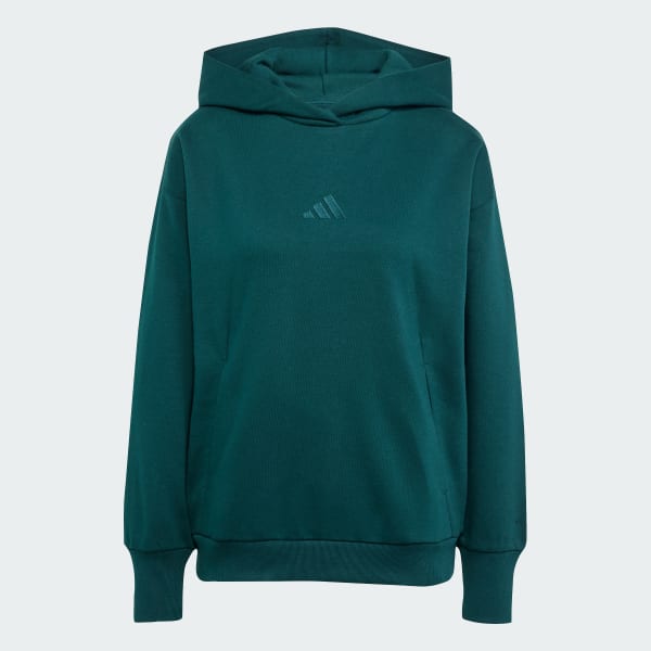 adidas ALL SZN Fleece Loose Hoodie - Green | Free Shipping with