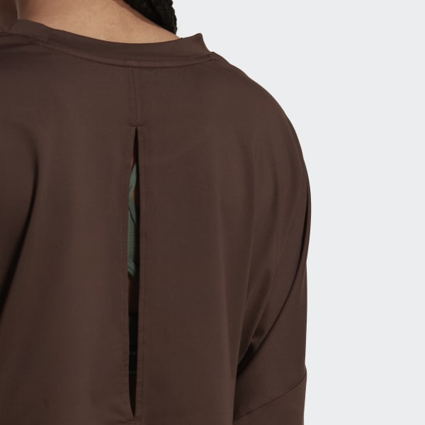 Bruin Hyperglam Cut 3-Stripes Lichtgewicht Oversized Sweatshirt IR676