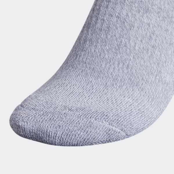 Grey Athletic Cushioned No-Show Socks 6 Pairs
