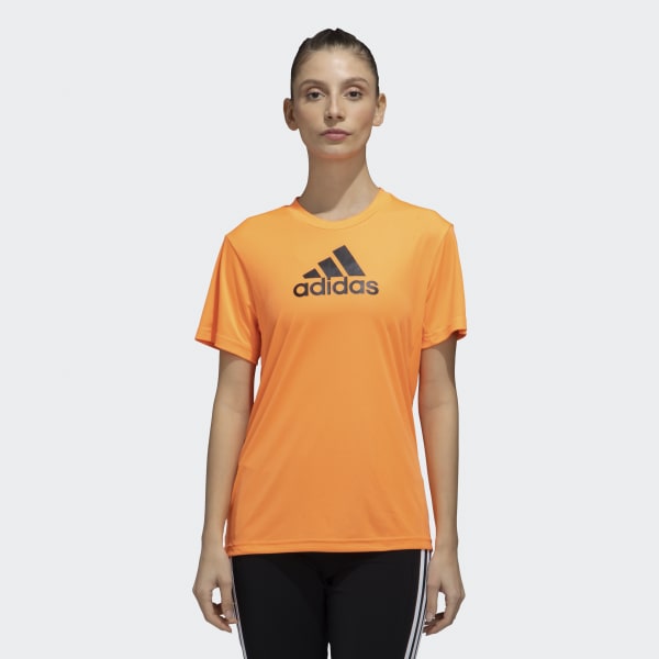 adidas 3 Stripe T-shirt in Orange for Men