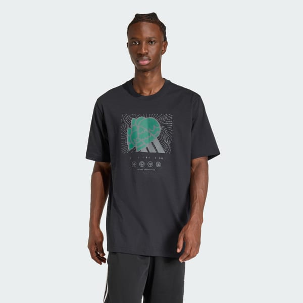 Black CLIMACOOL CITY TECH STORM LOGO GRAPHIC T-SHIRT