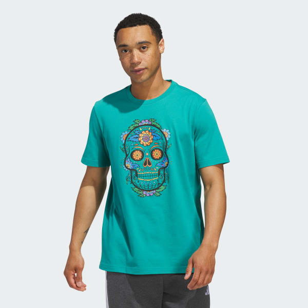 Verde PLAYERA GRÁFICA SUGAR SKULL