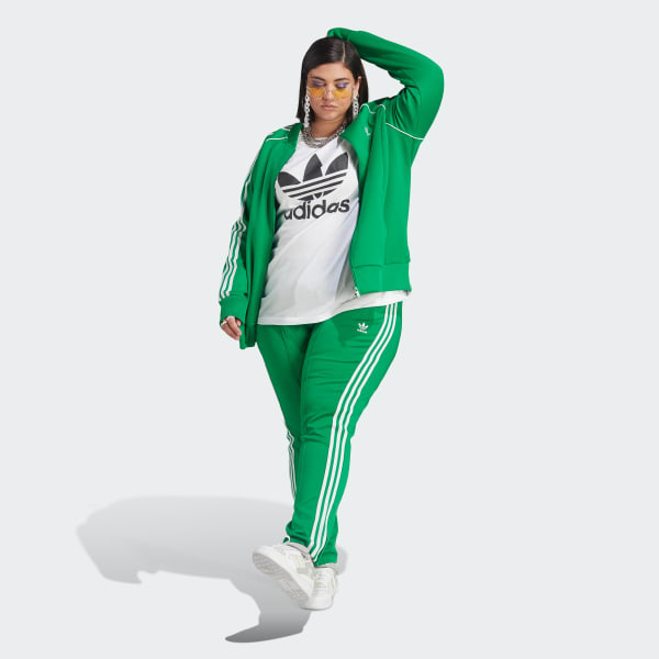 adidas Adicolor SST Women\'s | Size) Lifestyle adidas US Pants - (Plus | Track Green